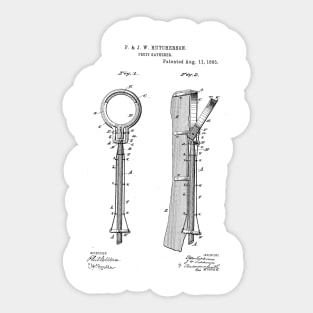 Fruit Gatherer Vintage Patent Hand Drawing Sticker